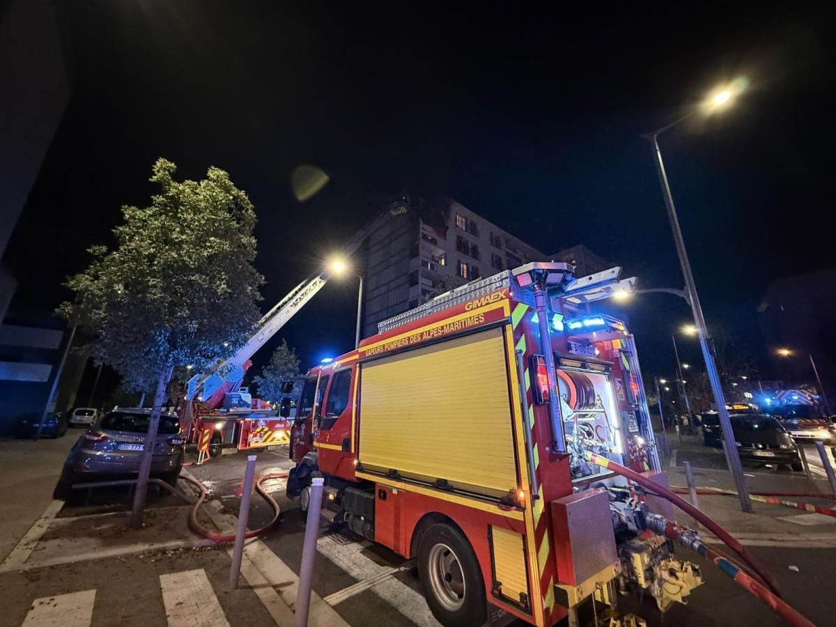 Feu d’habitation à Nice : trois blessés légers Feu d’habitation à Nice : trois blessés légers
