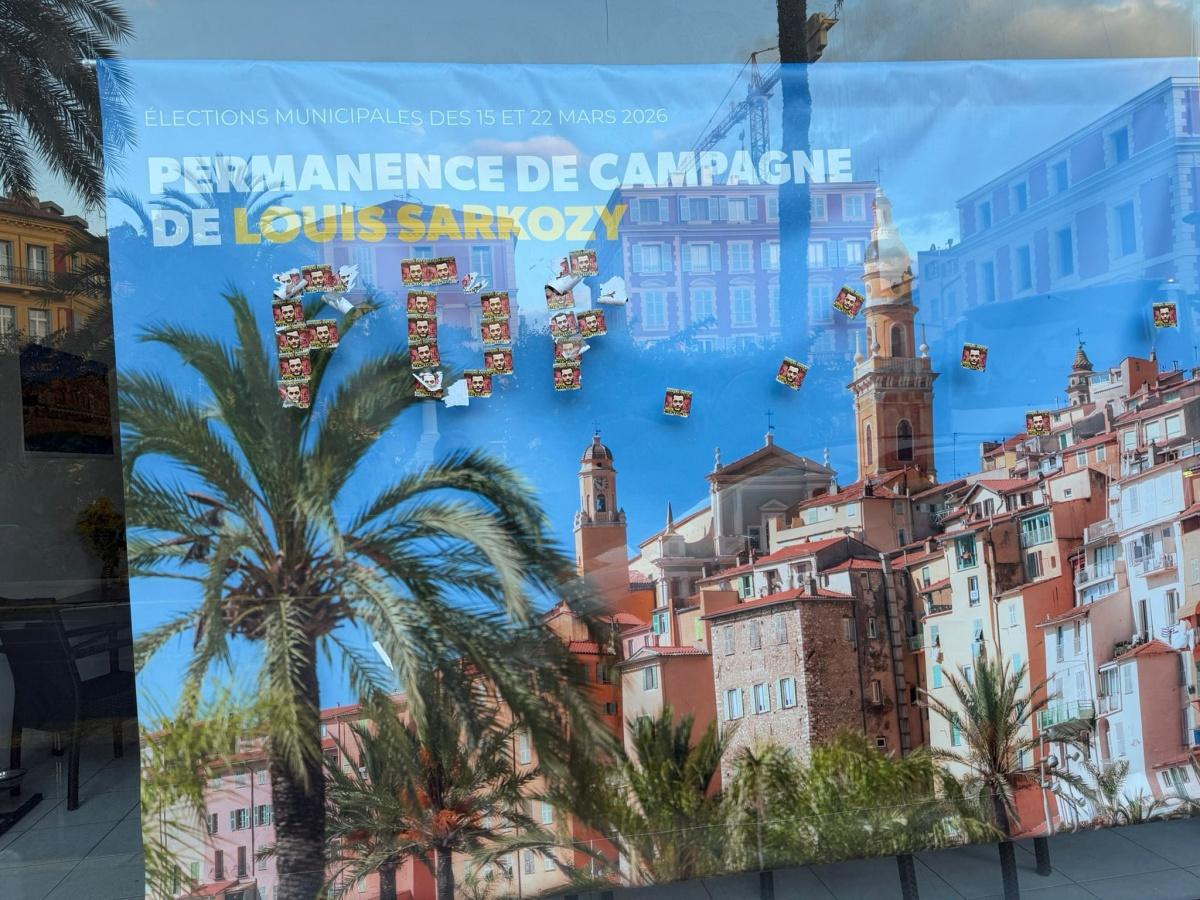 Menton : la permanence de Louis Sarkozy de nouveau vandalisée en pleine campagne municipale