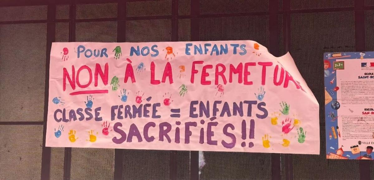 Nice : mobilisation des parents contre la fermeture d’une classe à Saint-Roch Nice : mobilisation des parents contre la fermeture d’une classe à Saint-Roch