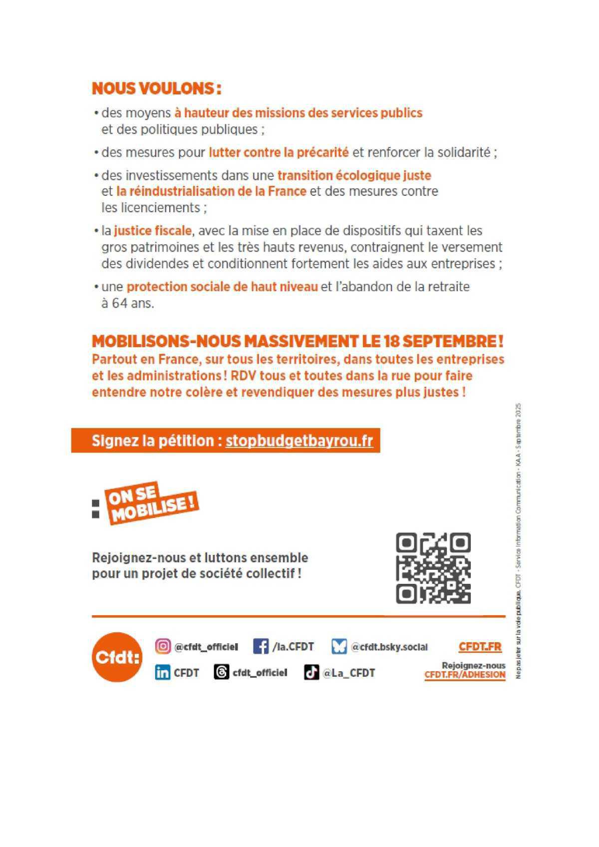 Grève du 18 septembre 2025