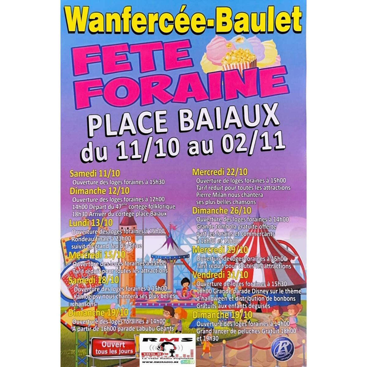 Fête foraine wanfercée baulet 