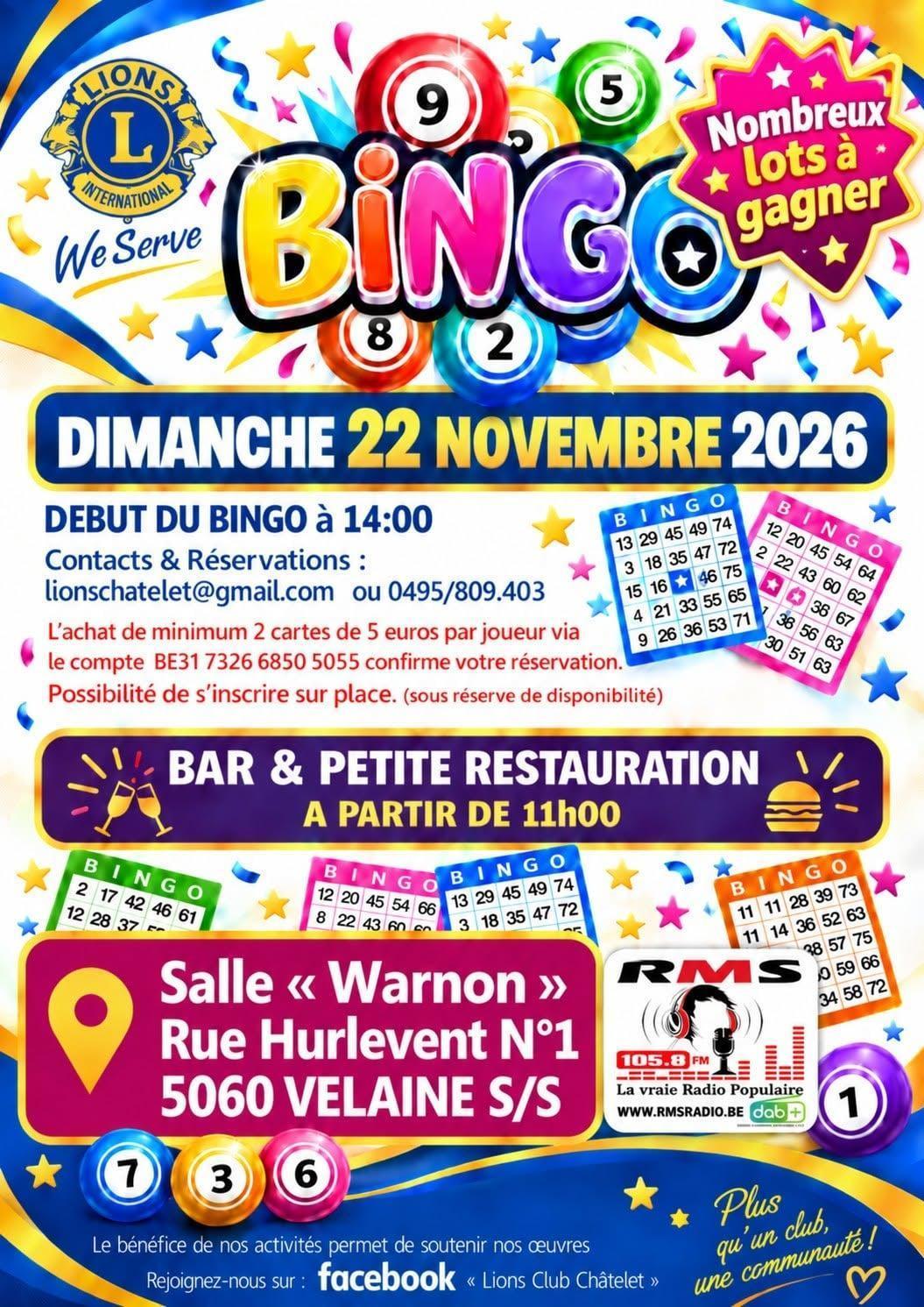 Le bingo des Lions