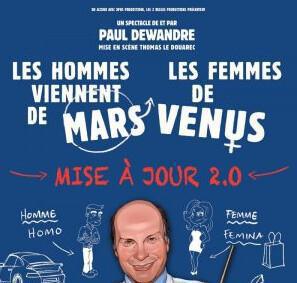 Presta CSE - Culture - Théâtre « Les hommes viennent de mars, les femmes de venus » au Palais d’Auron