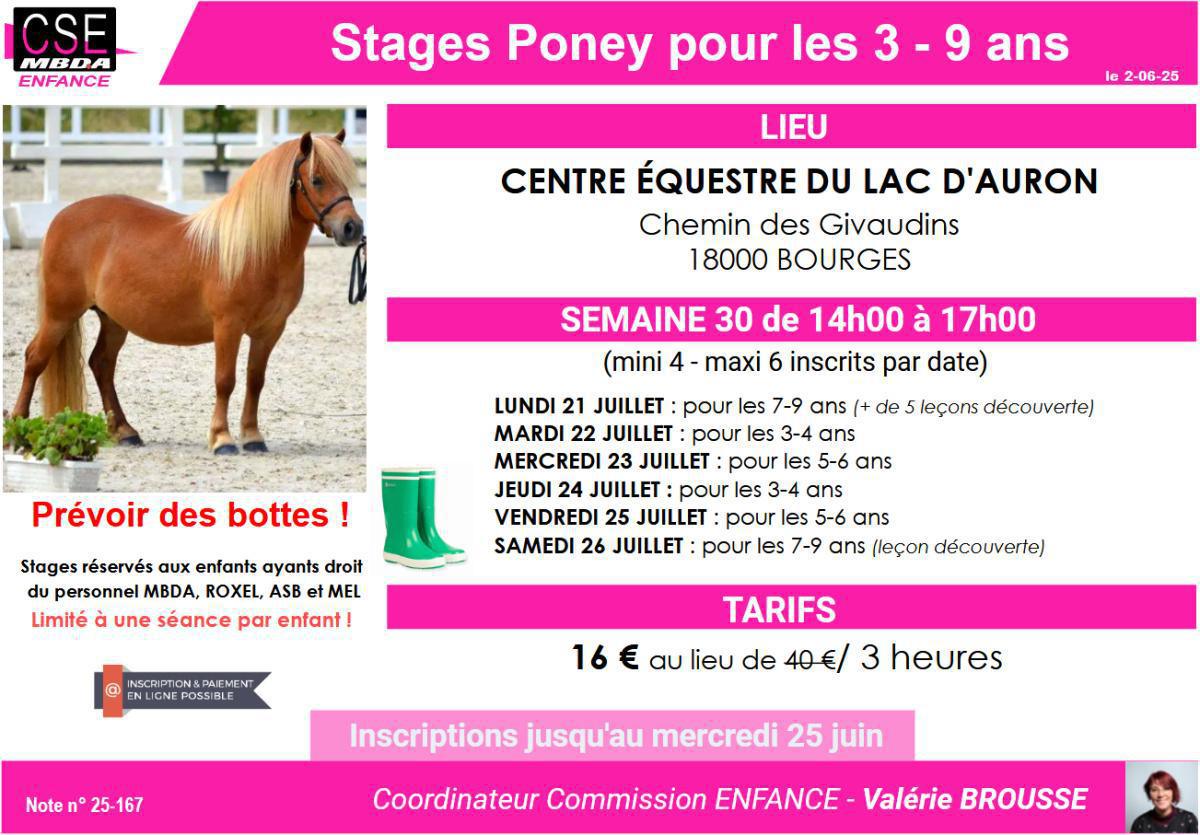 PRESTA CSE - Enfance - Stages Poney pour les 3 – 9 ans