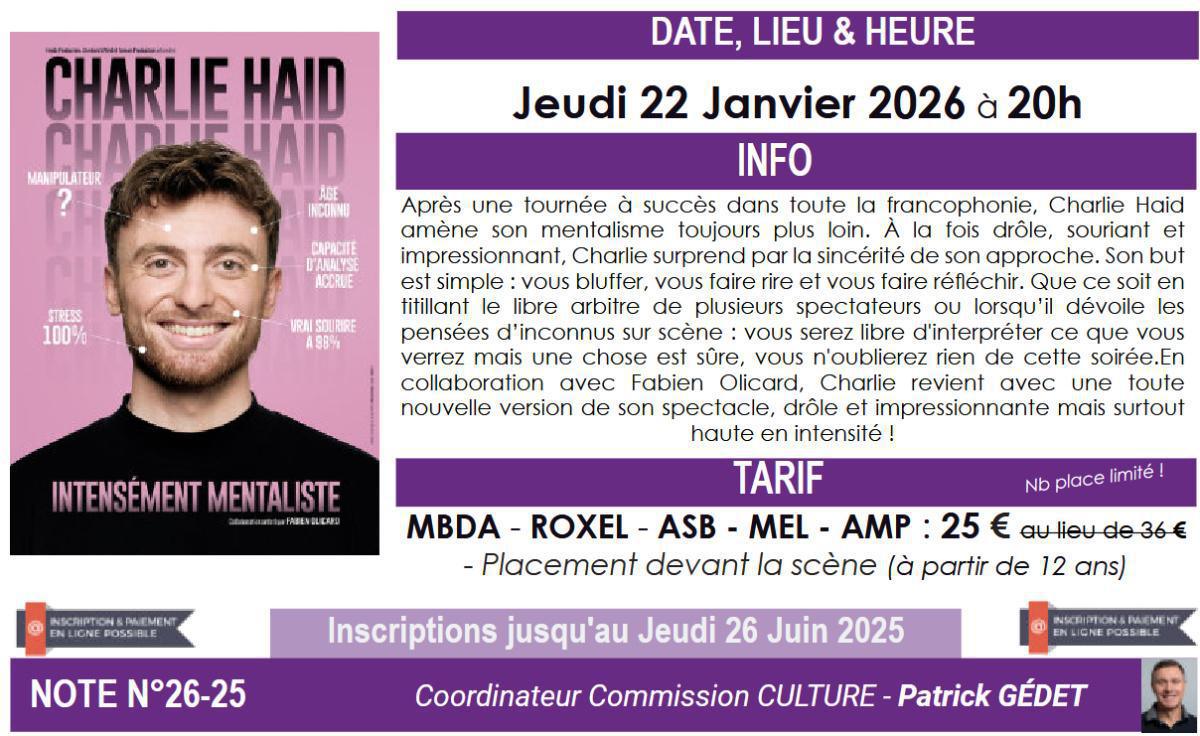 PRESTA CSE - Culture - Charlie Haid