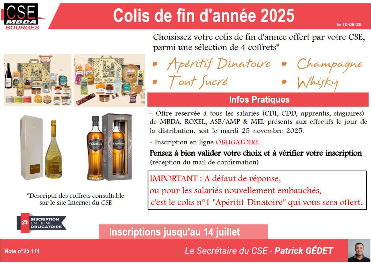 PRESTA CSE - Colis de fin d'année 2025