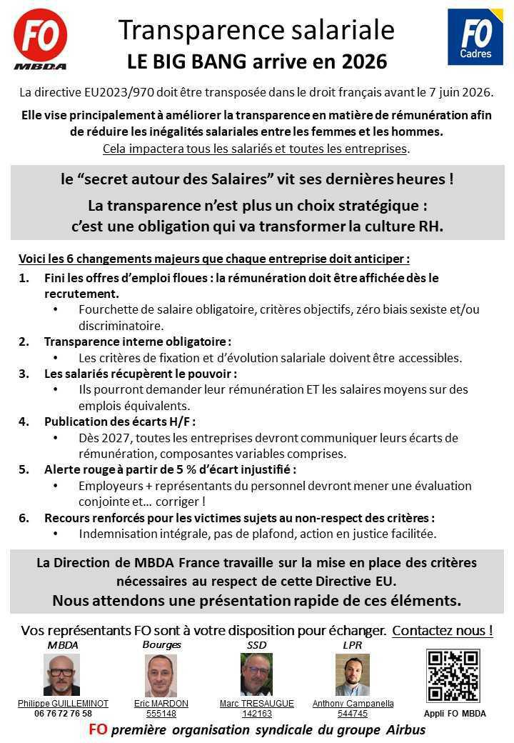 Tract Transparence salariale Janvier 2026