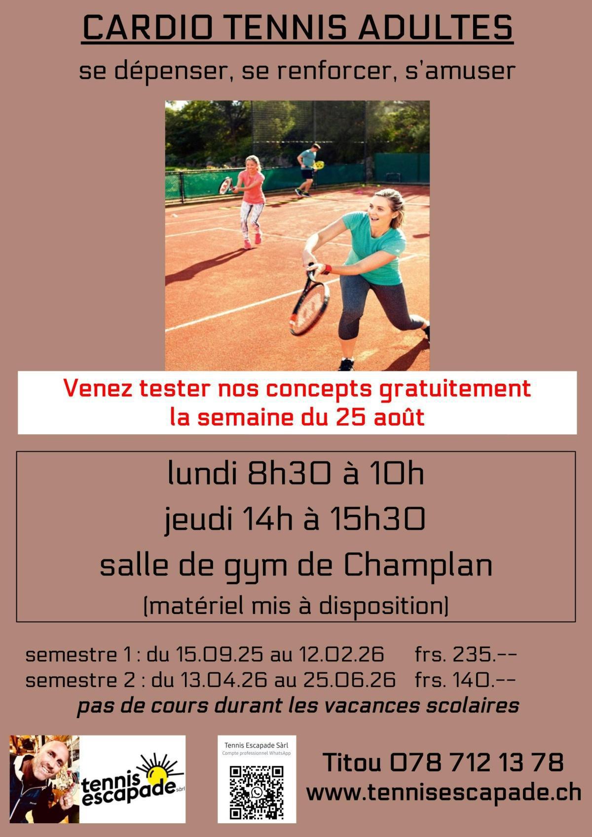 Cardio Tennis Adultes Champlan