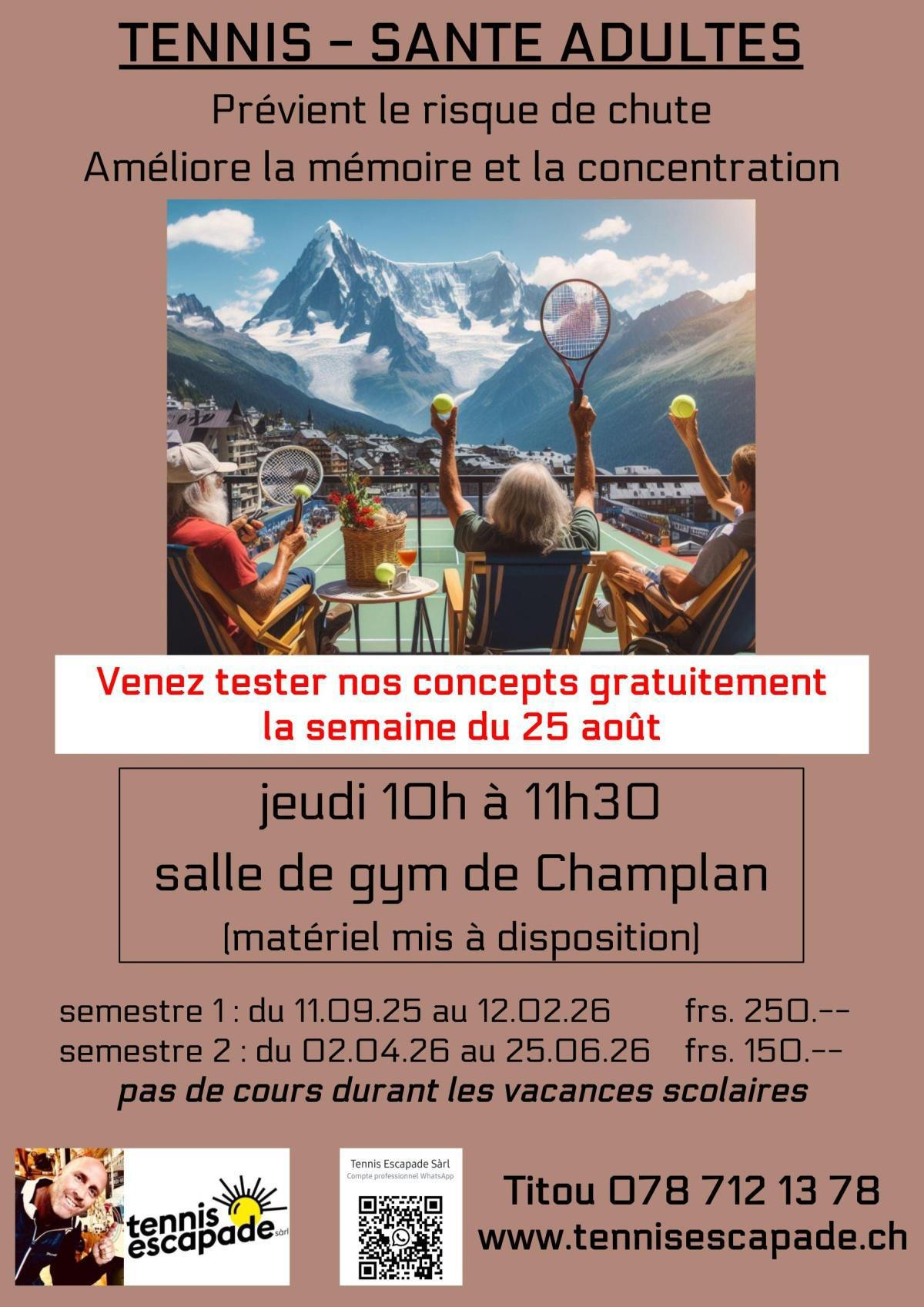 Tennis Santé Adultes Champlan