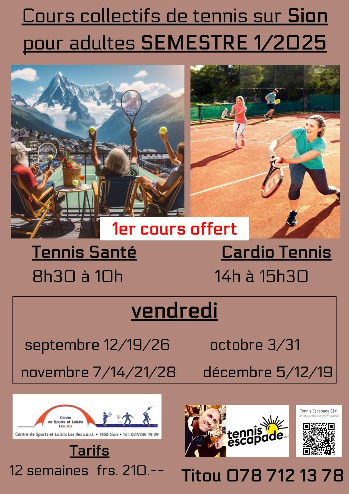 Tennis Santé + Cardio Tennis Cis les Iles à Sion
