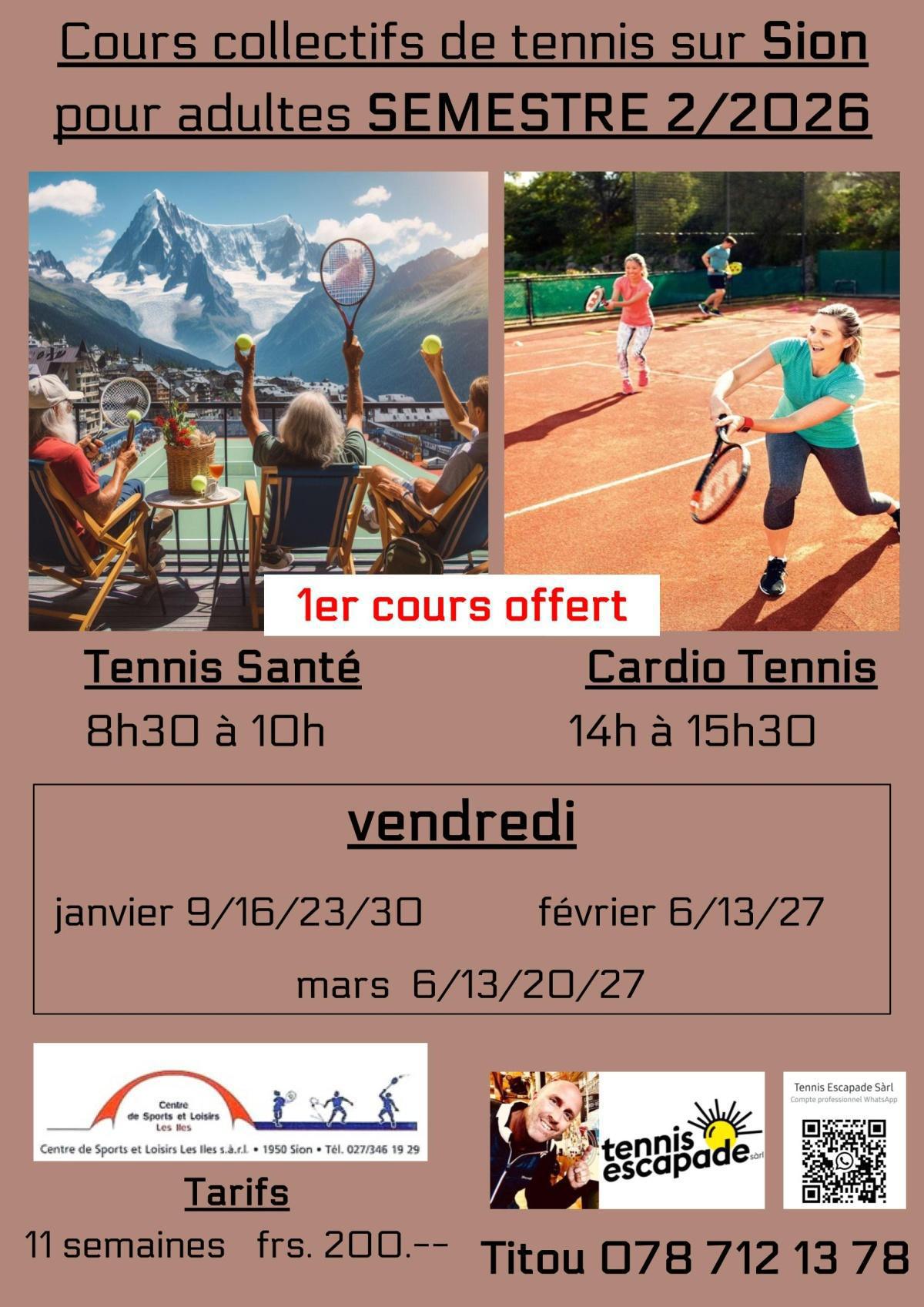 Tennis Santé + Cardio Tennis Cis les Iles à Sion