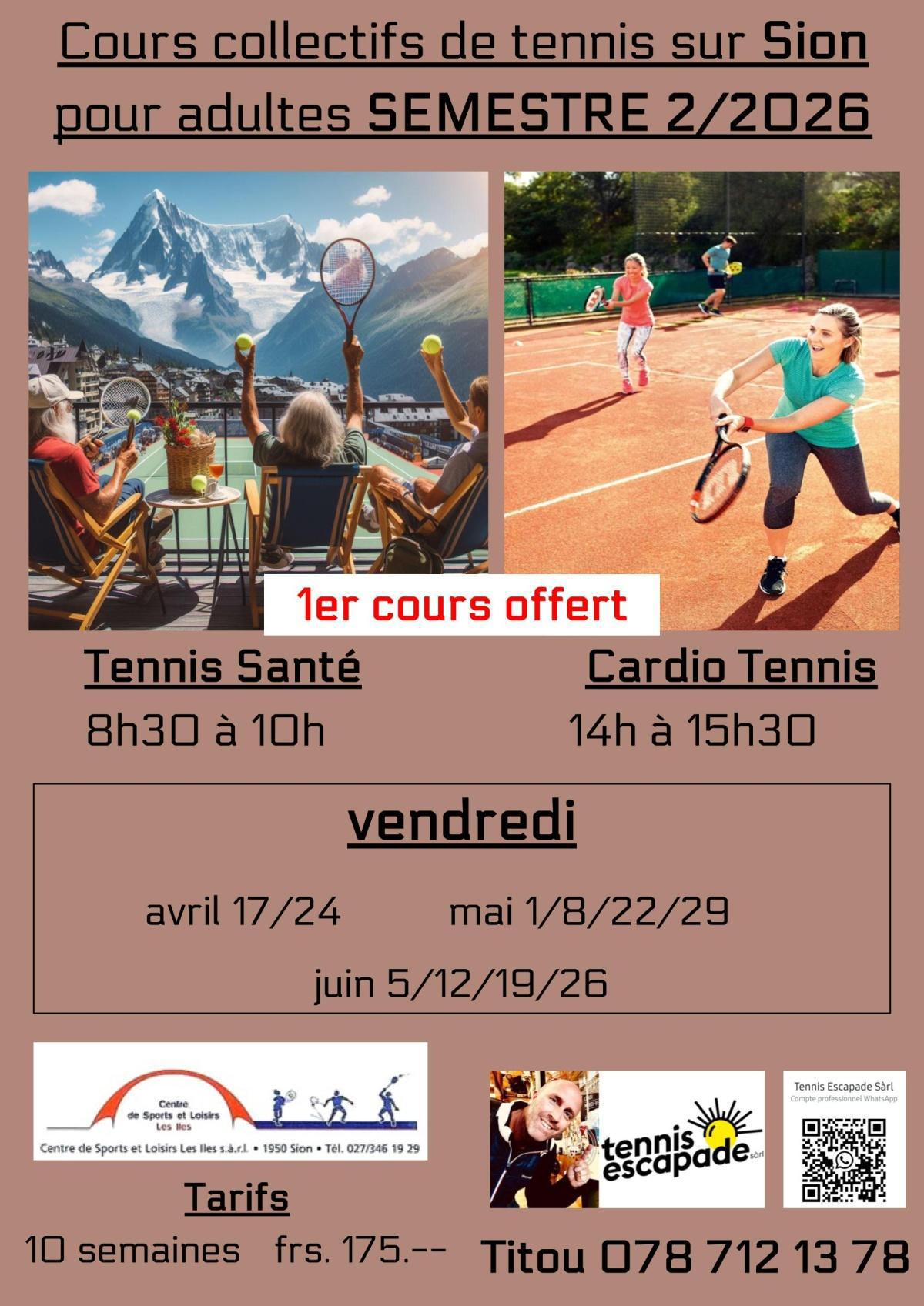 Tennis Santé + Cardio Tennis Cis les Iles à Sion