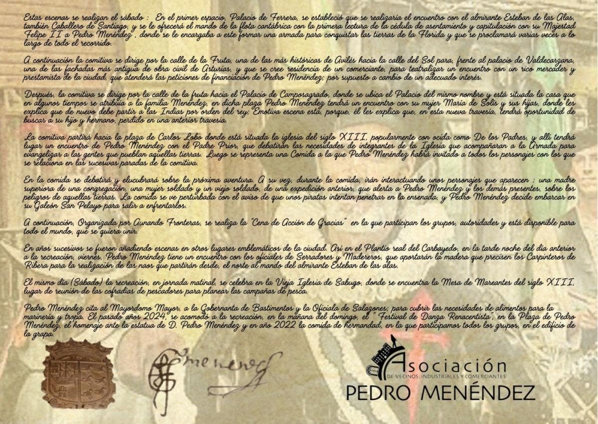 Alistamiento que realizó Pedro Menéndez de Avilés