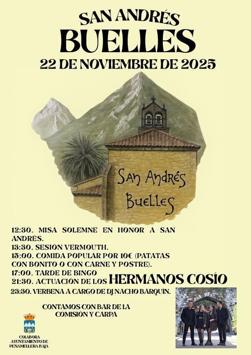 Fiesta de San Andrés en Buelles: programa completo Fiesta de San Andrés en Buelles: programa completo