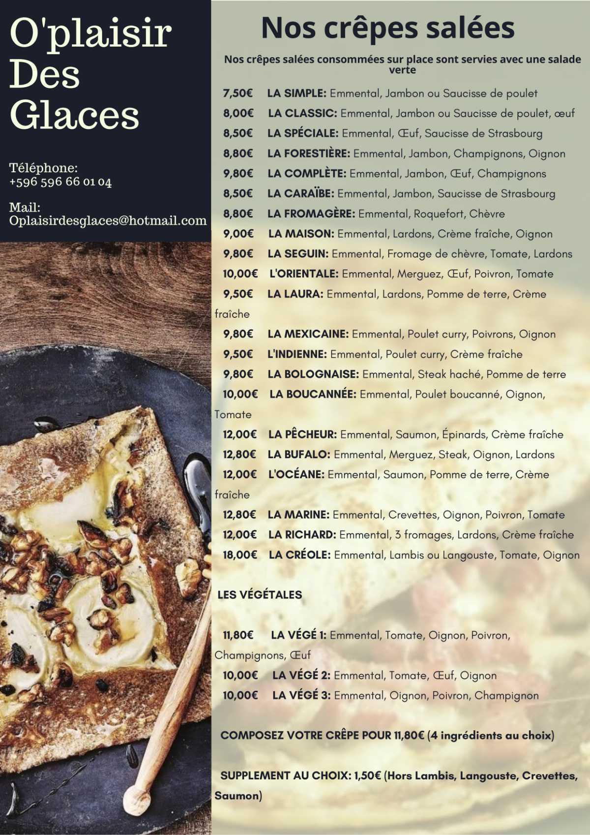 Notre menu