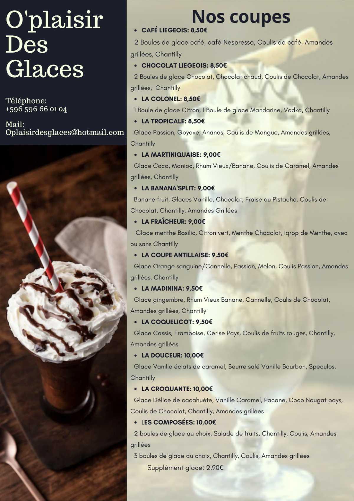 Notre menu