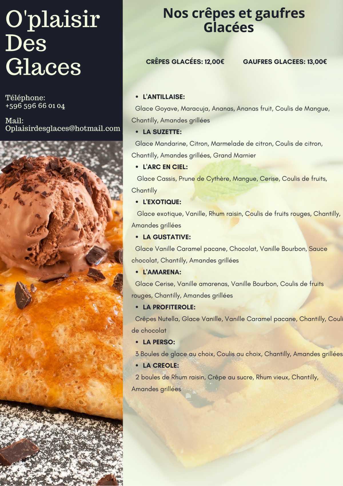 Notre menu
