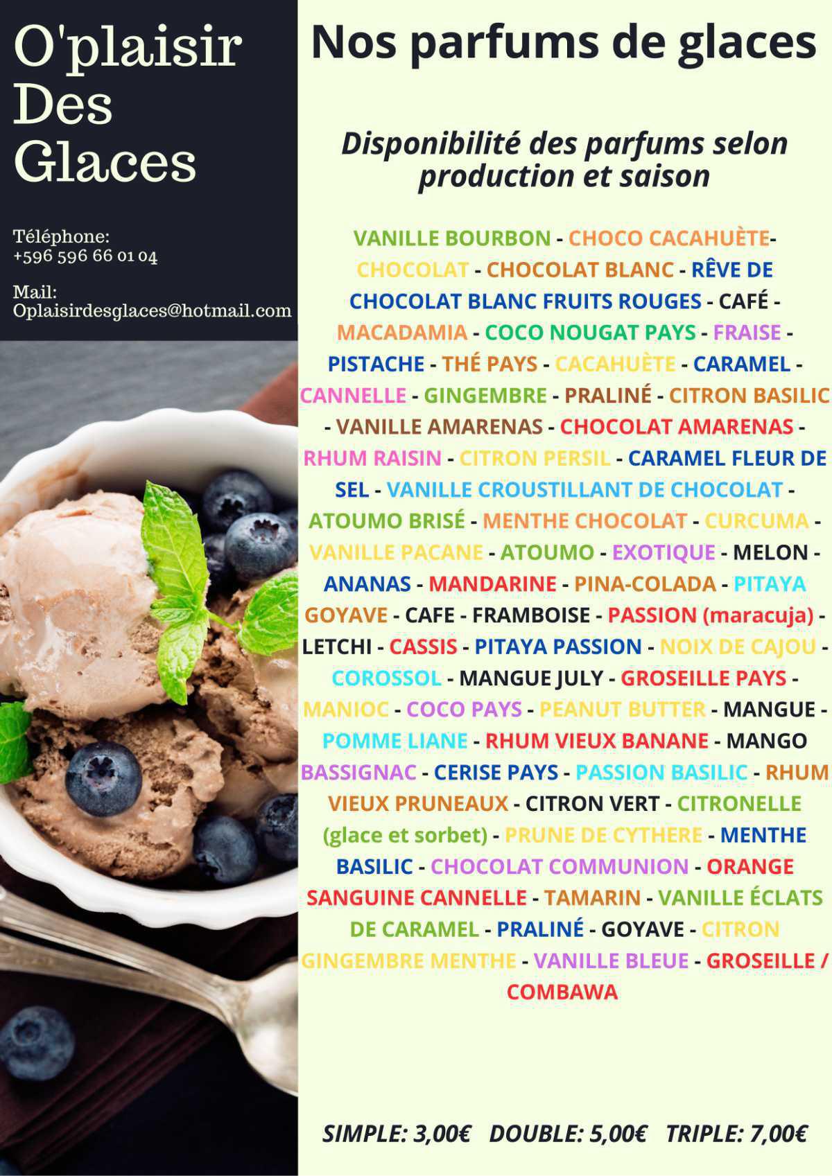 Notre menu