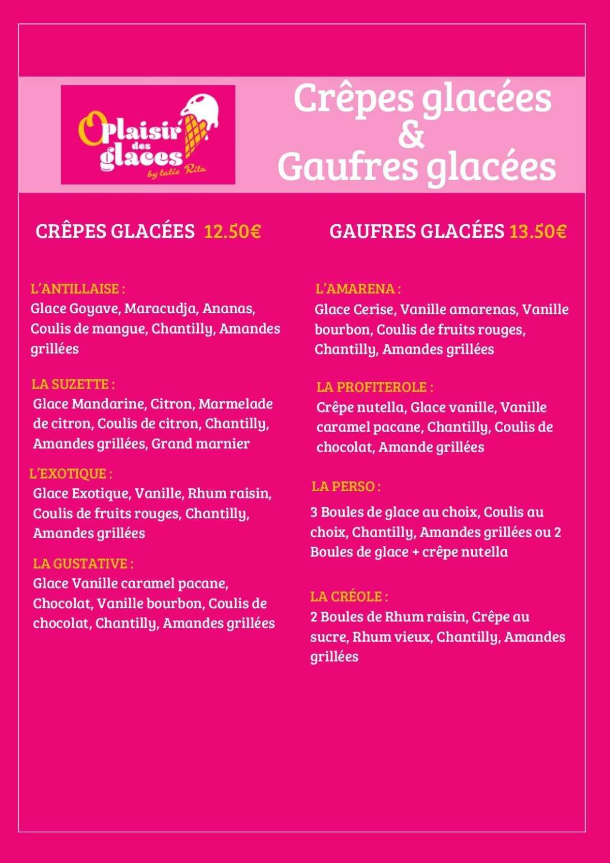 Notre menu