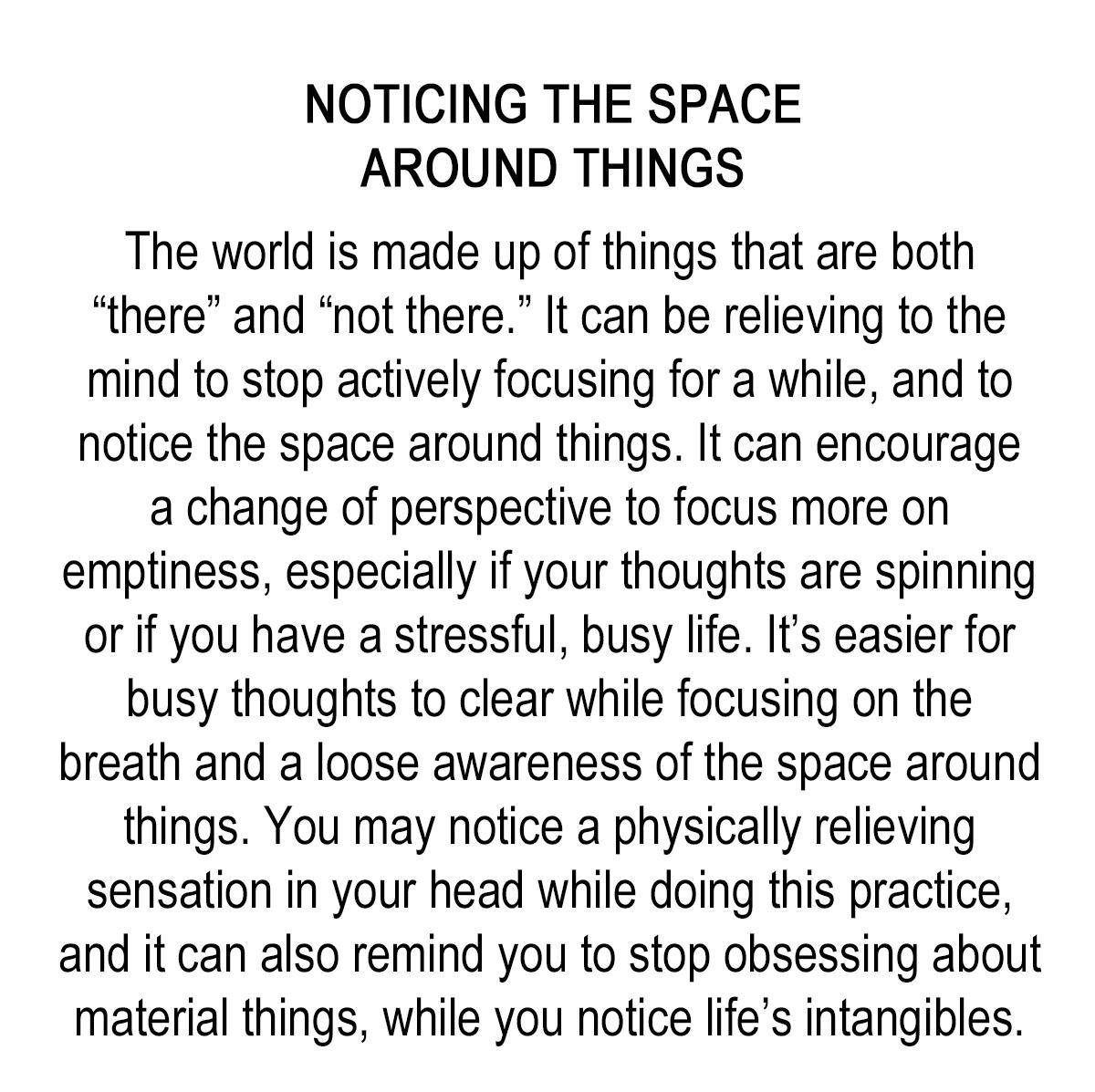 noticethespacearoundthings
