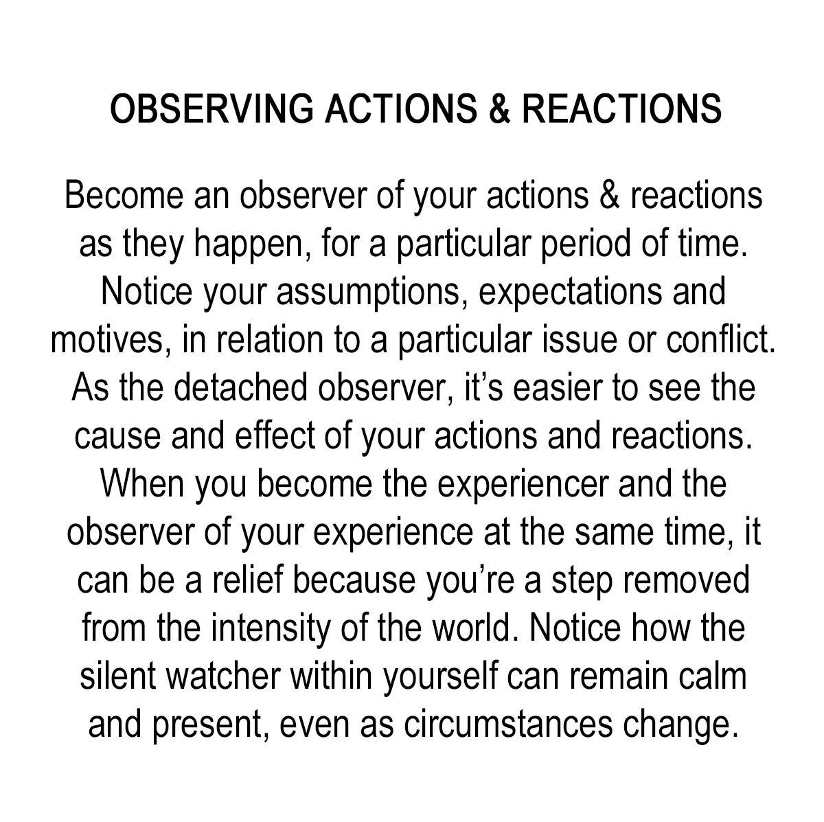 observingactionsreactions