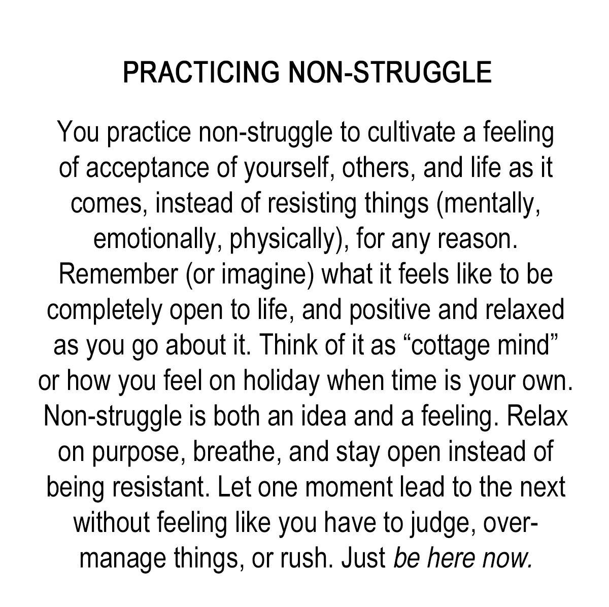 practicingnon-struggle