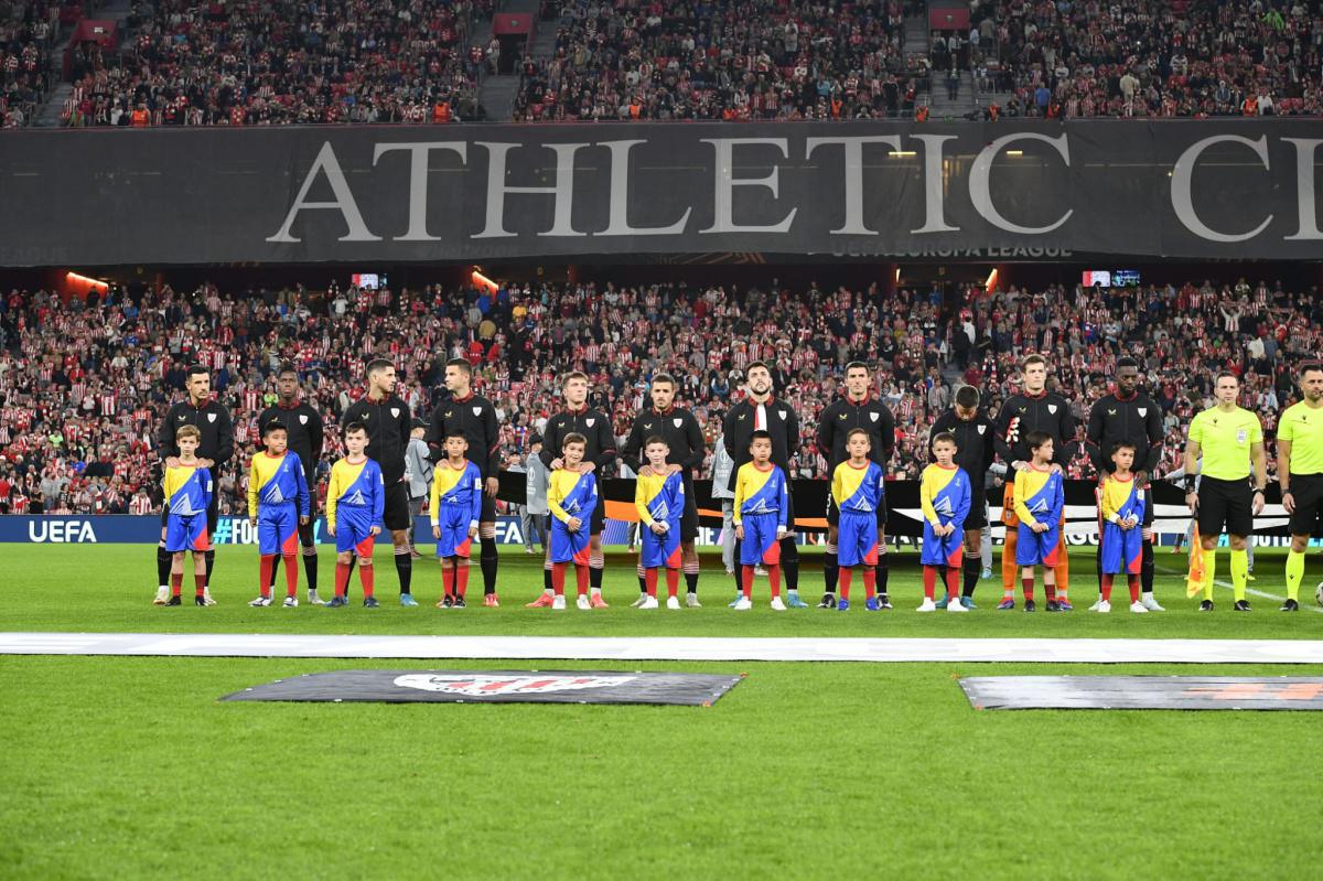 Nuestros benjamines con el Athletic