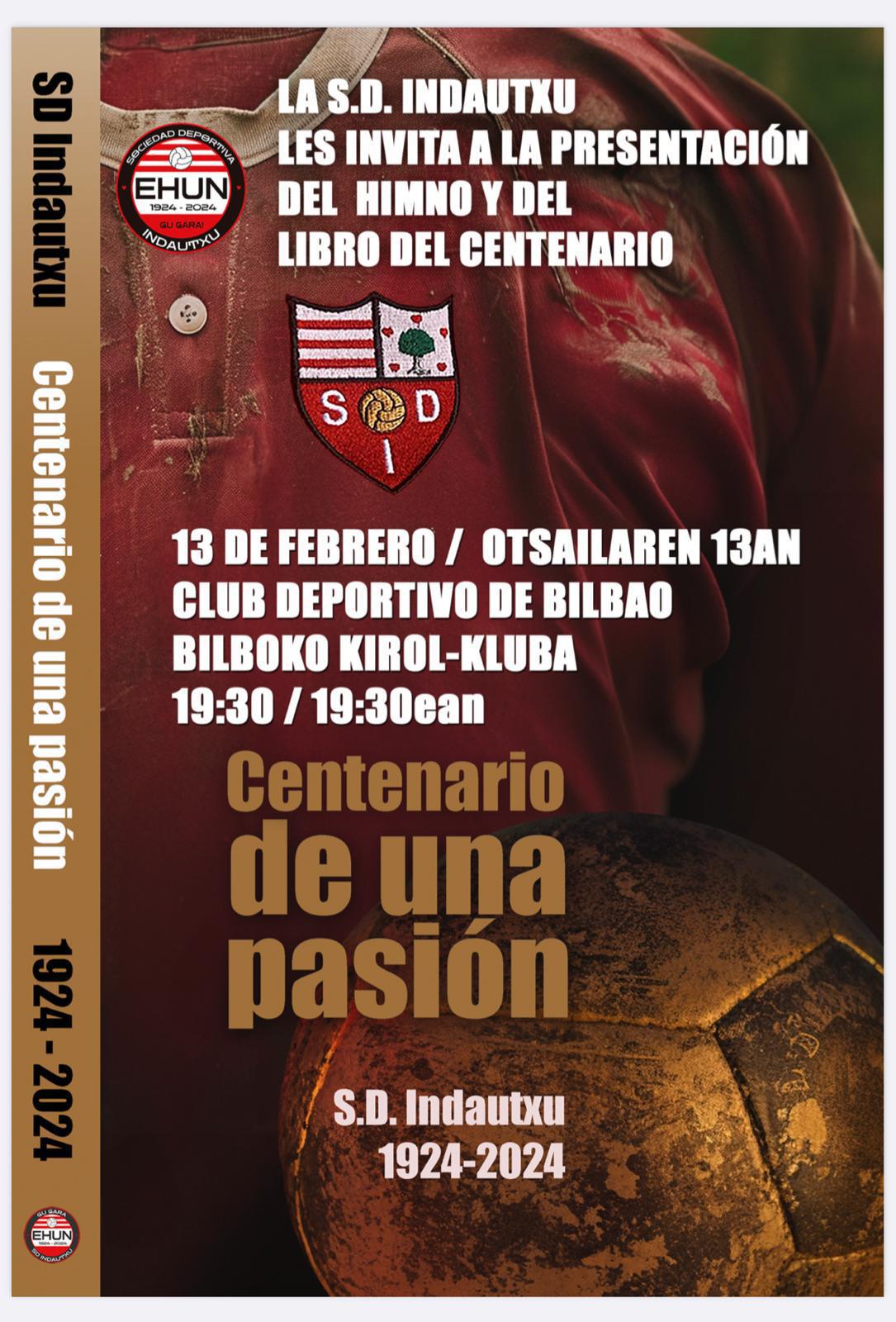 Presentación Libro Centenario SD. Indautxu y nuevo Himno