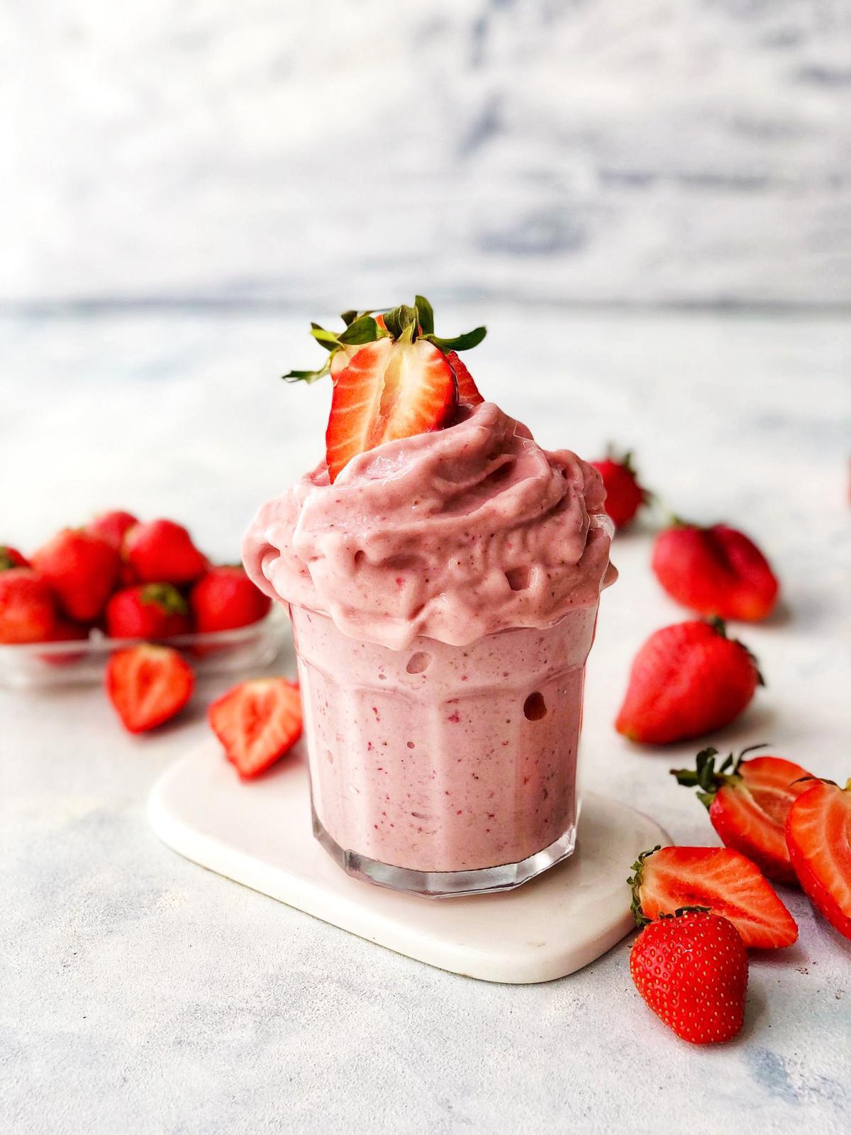 Jordbærmilkshake Jordbærmilkshake