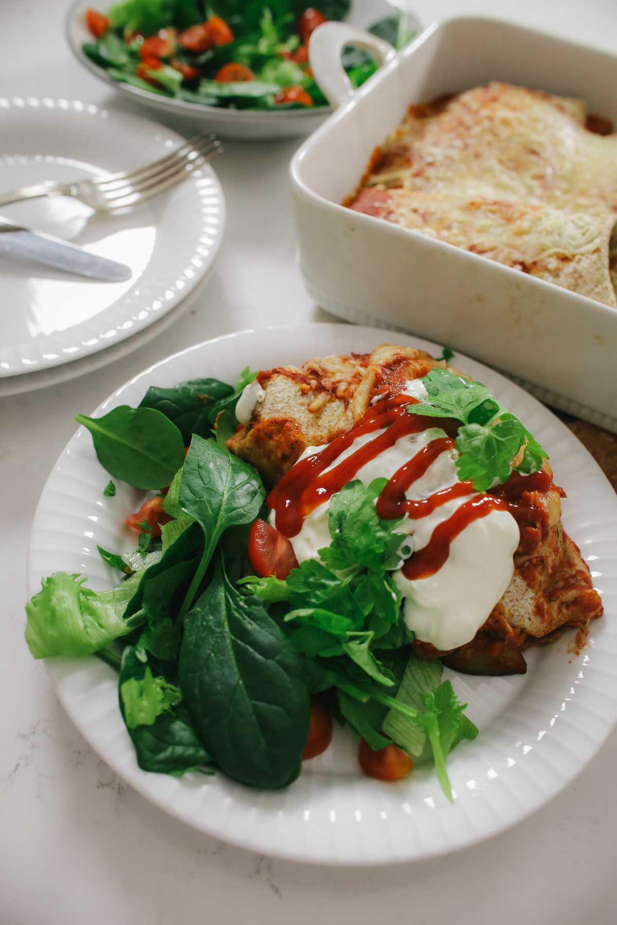 Enkle enchiladas Enkle enchiladas