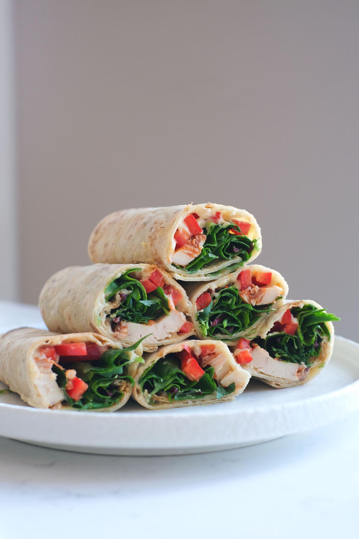 Lompewraps med hummus Lompewraps med hummus