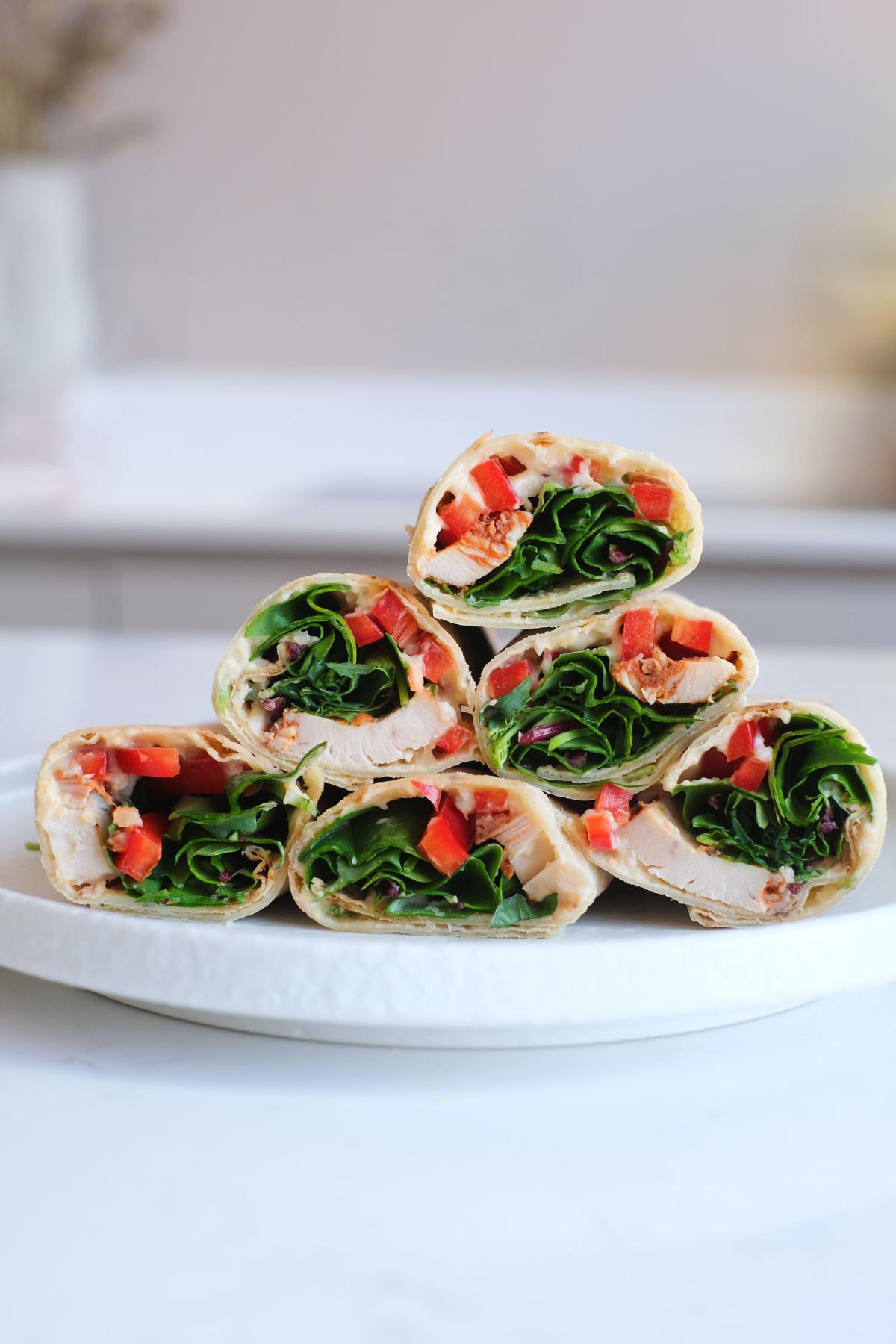 Lompewraps med hummus Lompewraps med hummus