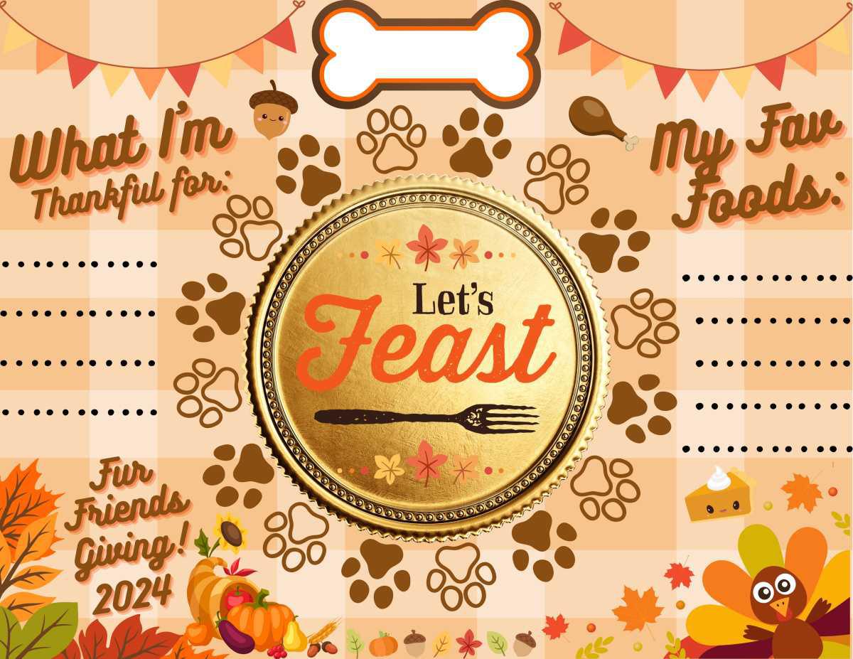 Thanksgiving Placemat & Paw Painting Craft Download!