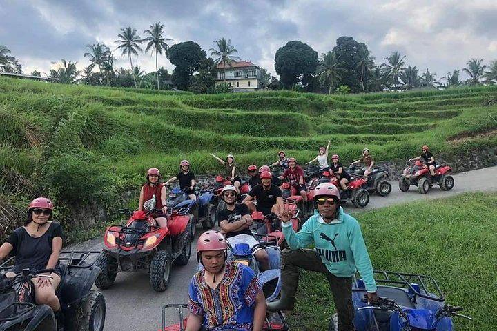 ATV QUAD BIKE THROUGH TUNNEL AND WATERFALL IN BALI