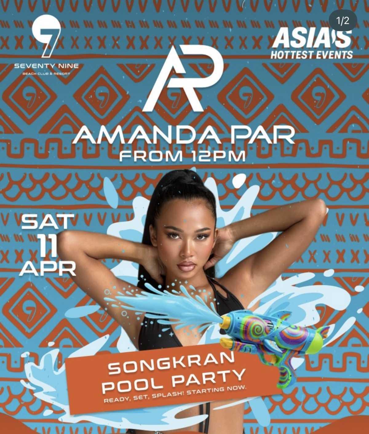Songkran Foam Party at 79 Beach Club
