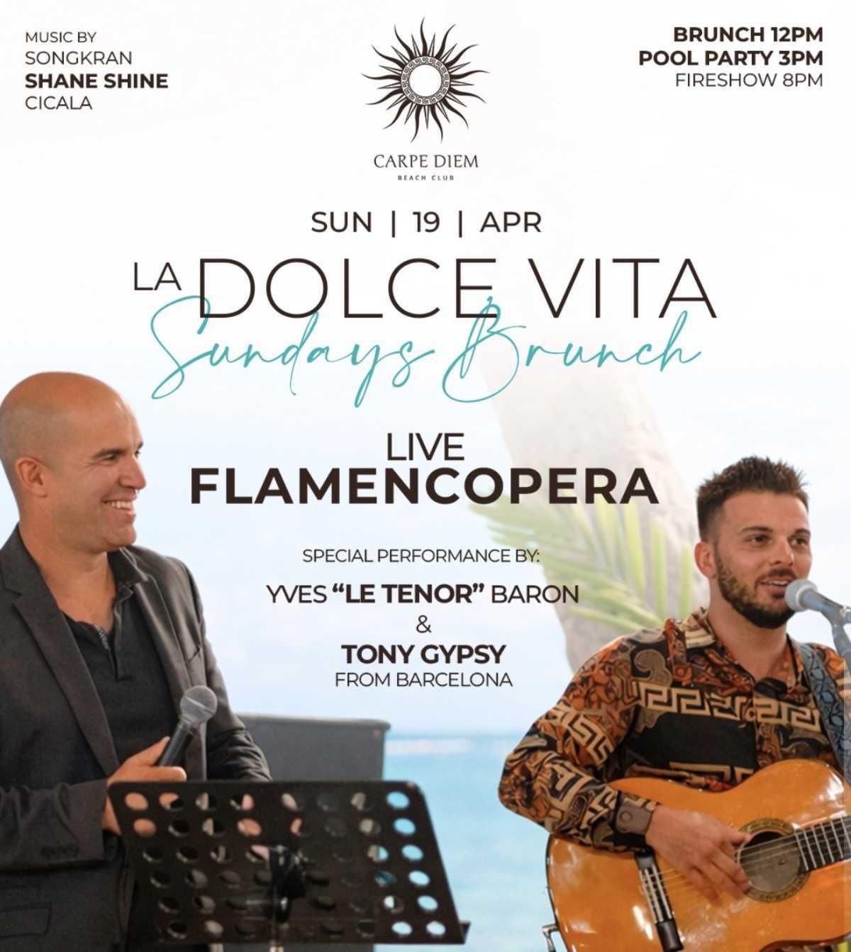 La Dolce Vita Sundays Brunch โ Live Flamencopera ๐ถ๐ฅ La Dolce Vita Sundays Brunch โ Live Flamencopera ๐ถ๐ฅ