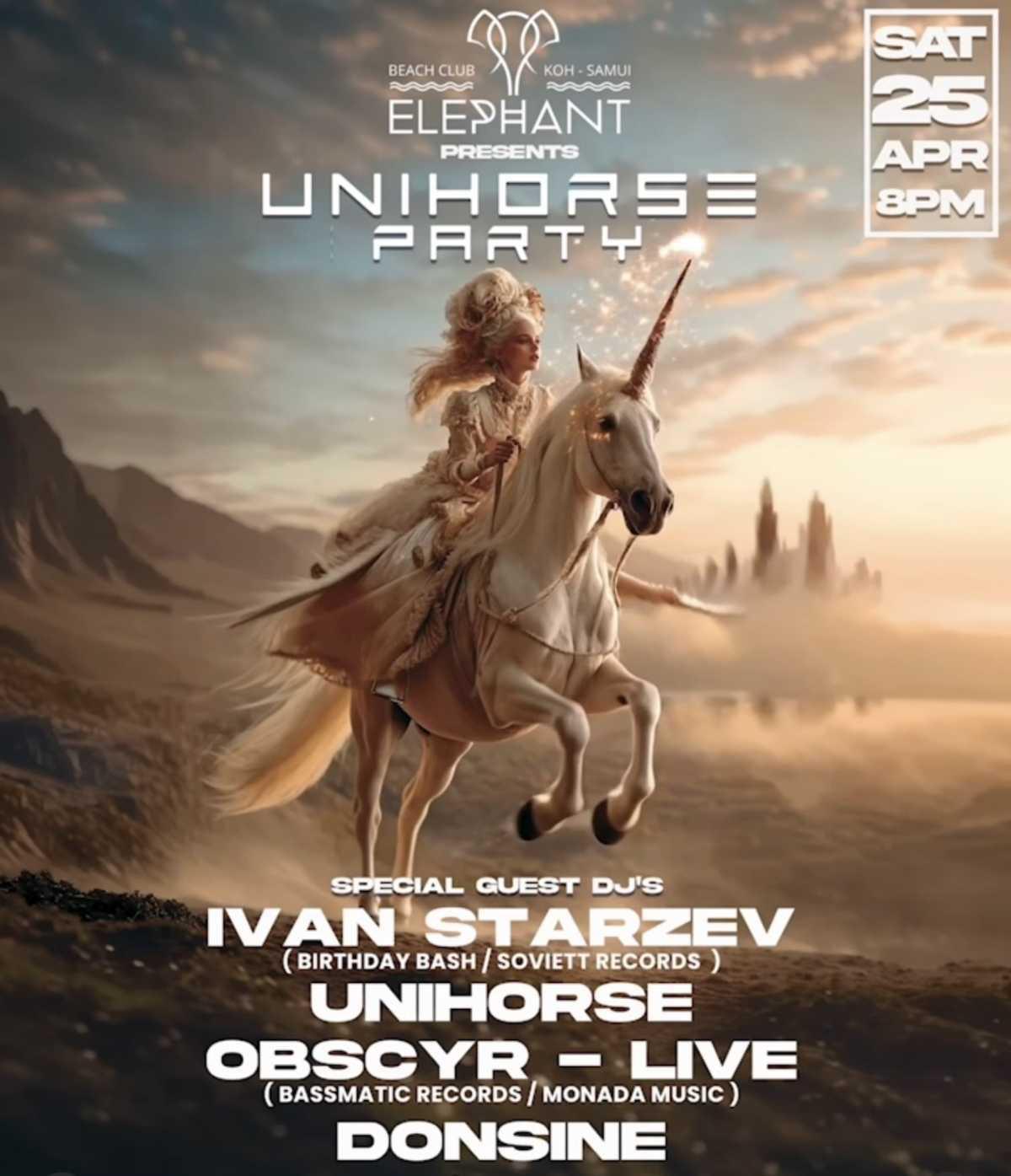 UNIHORSE PARTY AT ELEPHANT BEACH CLUB SAMUI