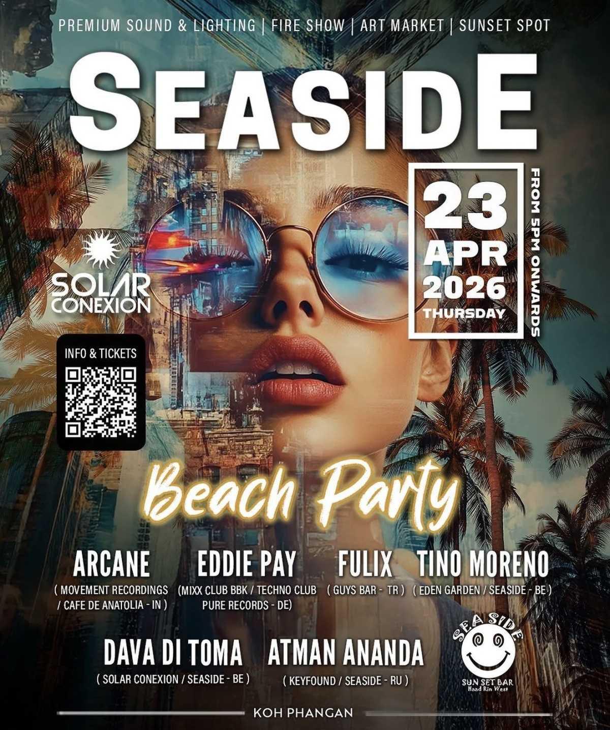 SEASIDE BEACH PARTY – KOH PHANGAN 🌴🔥