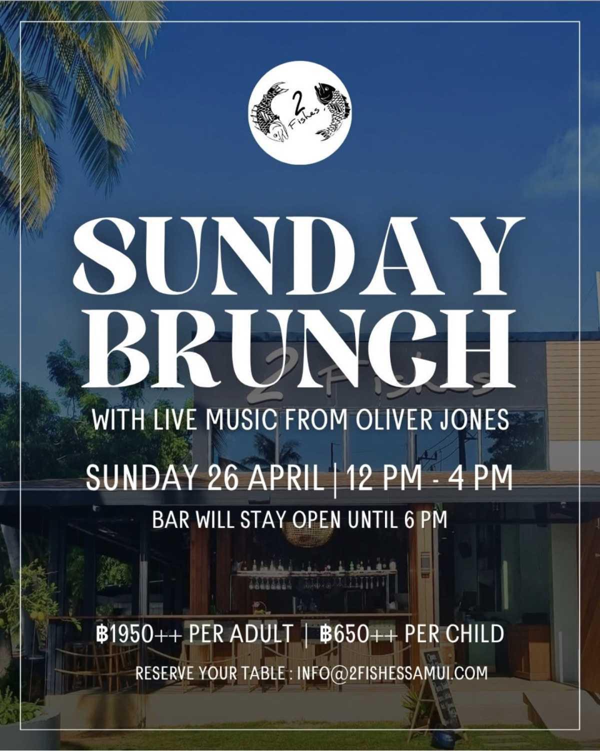 Sunday Brunch at 2 Fishes Samui 🍽️🎶 Sunday Brunch at 2 Fishes Samui 🍽️🎶