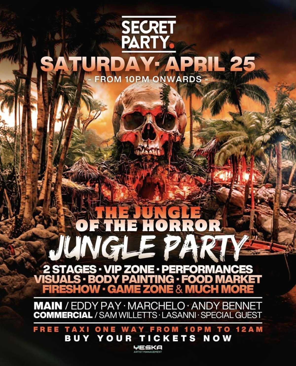 Secret Party presents: The Jungle of Horror 🌴💀🔥