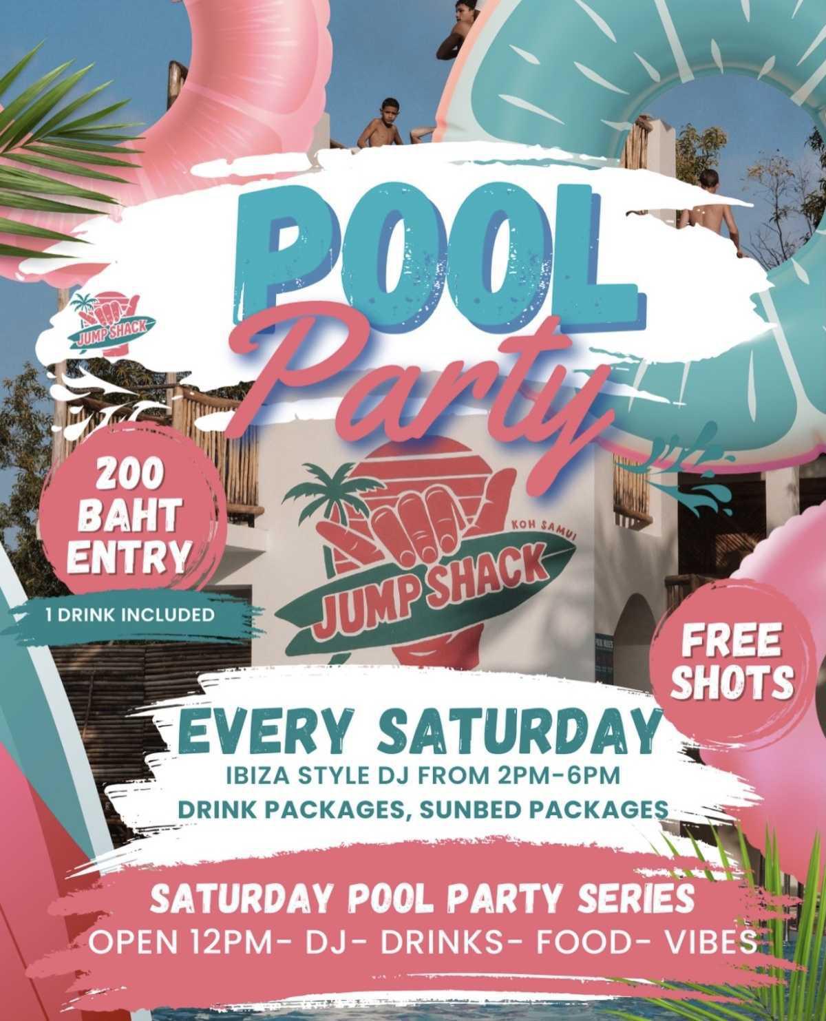 Saturday Pool Party at Jump Shack Koh Samui 💦🎉