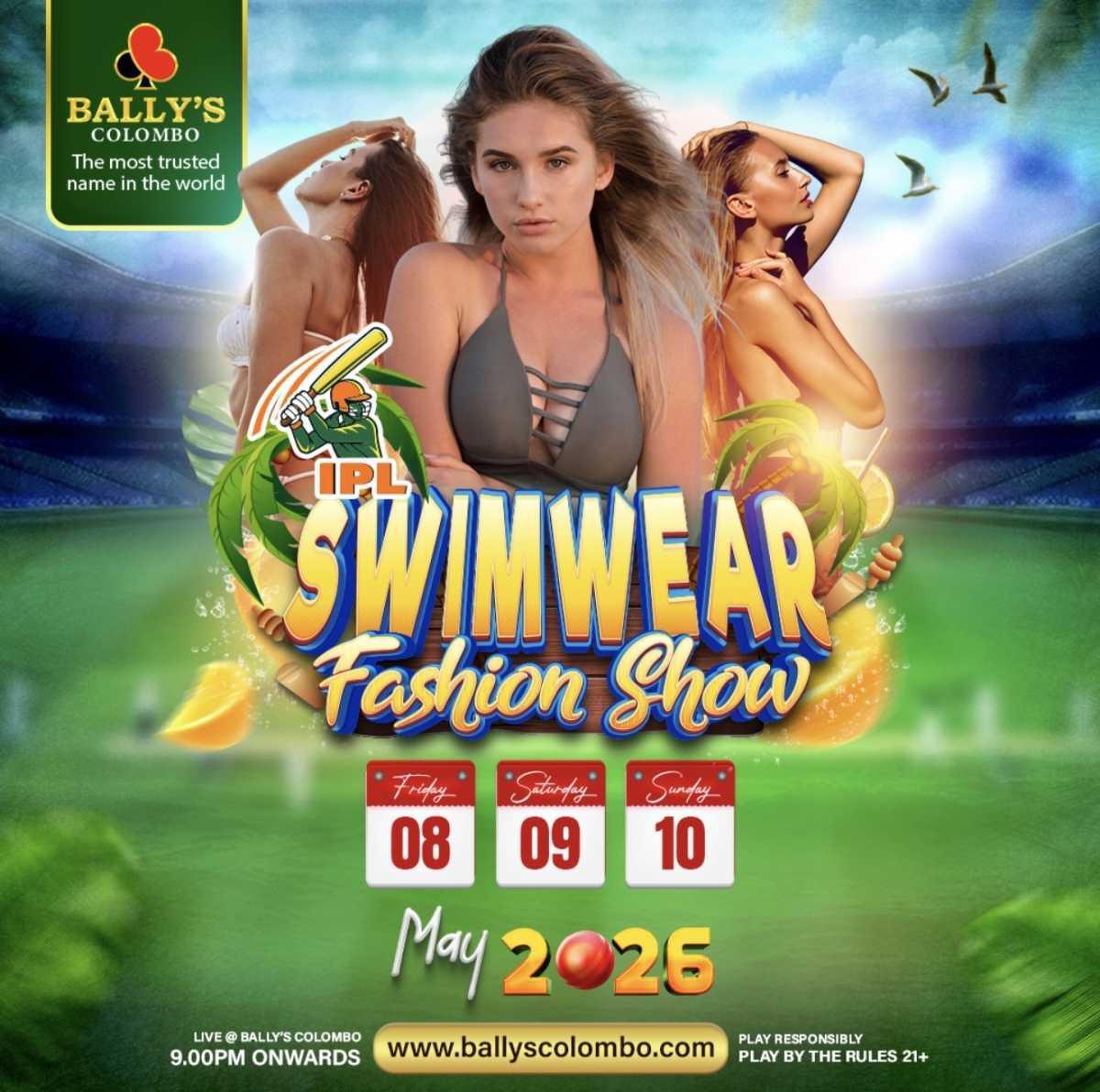 IPL SWIMWEAR FASHION SHOW – BALLY’S COLOMBO 🌴🔥 IPL SWIMWEAR FASHION SHOW – BALLY’S COLOMBO 🌴🔥