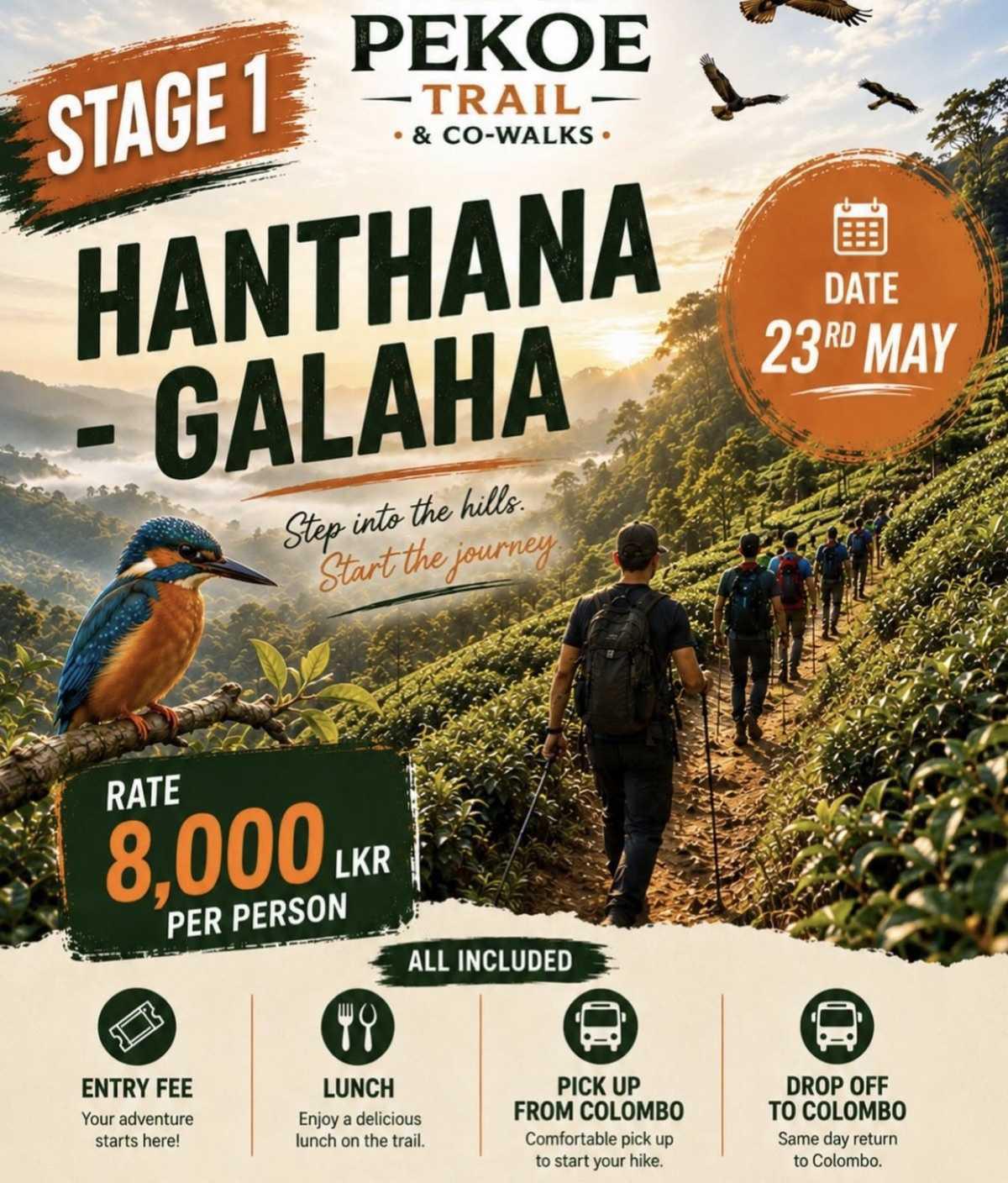 🌿 PEKOE TRAIL STAGE 1 – HANTHANA TO GALAHA 🥾⛰️ 🌿 PEKOE TRAIL STAGE 1 – HANTHANA TO GALAHA 🥾⛰️
