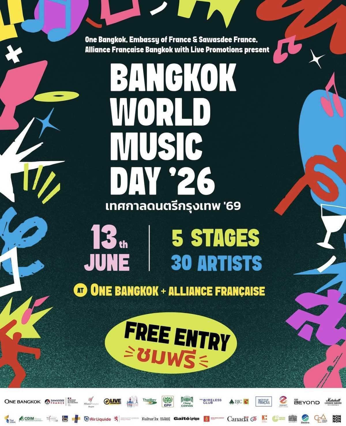 🎶 BANGKOK WORLD MUSIC DAY 2026 🇹🇭🌍