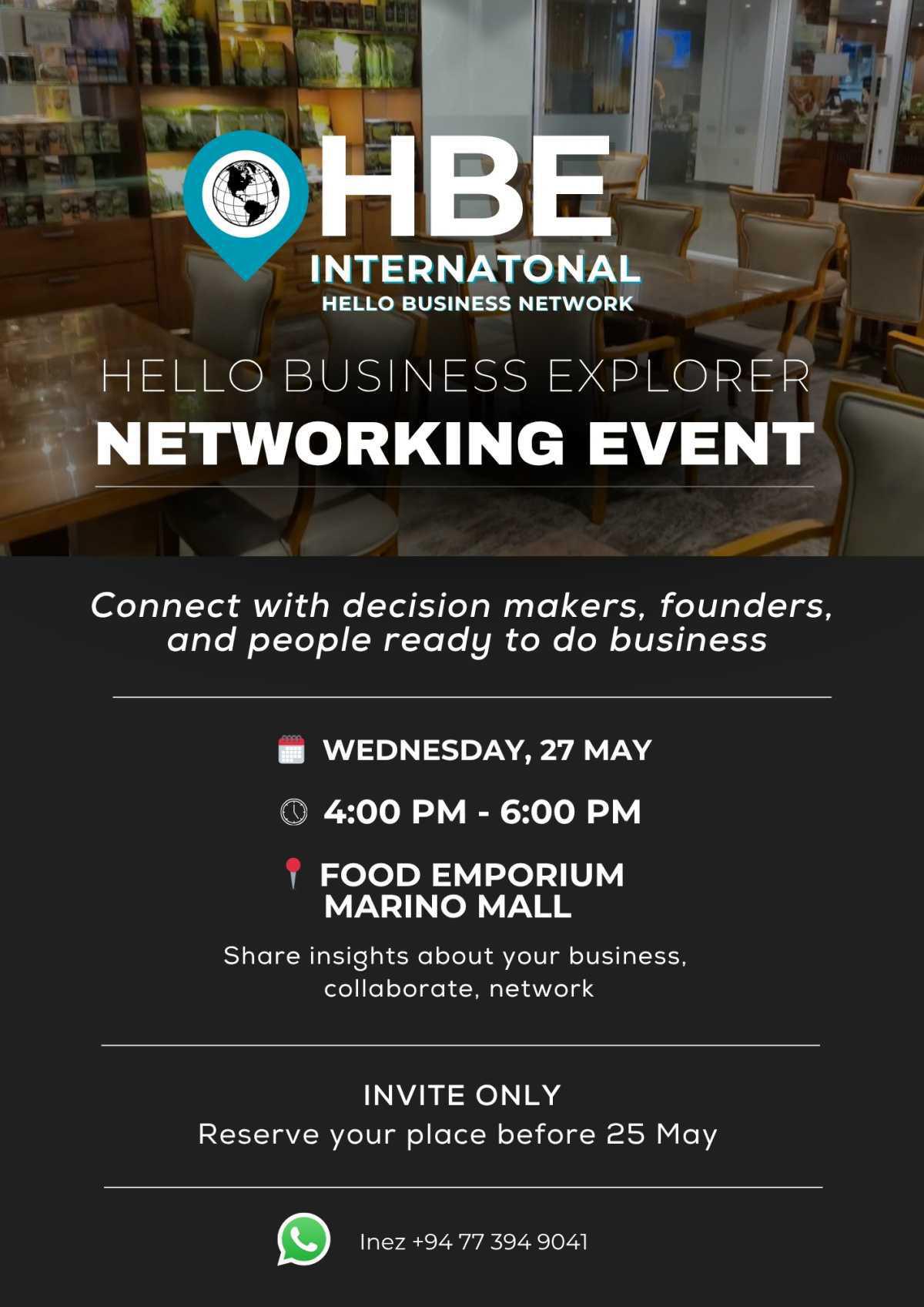 HBE COLOMBO – CONNECT. GROW. EXPAND. 🚀