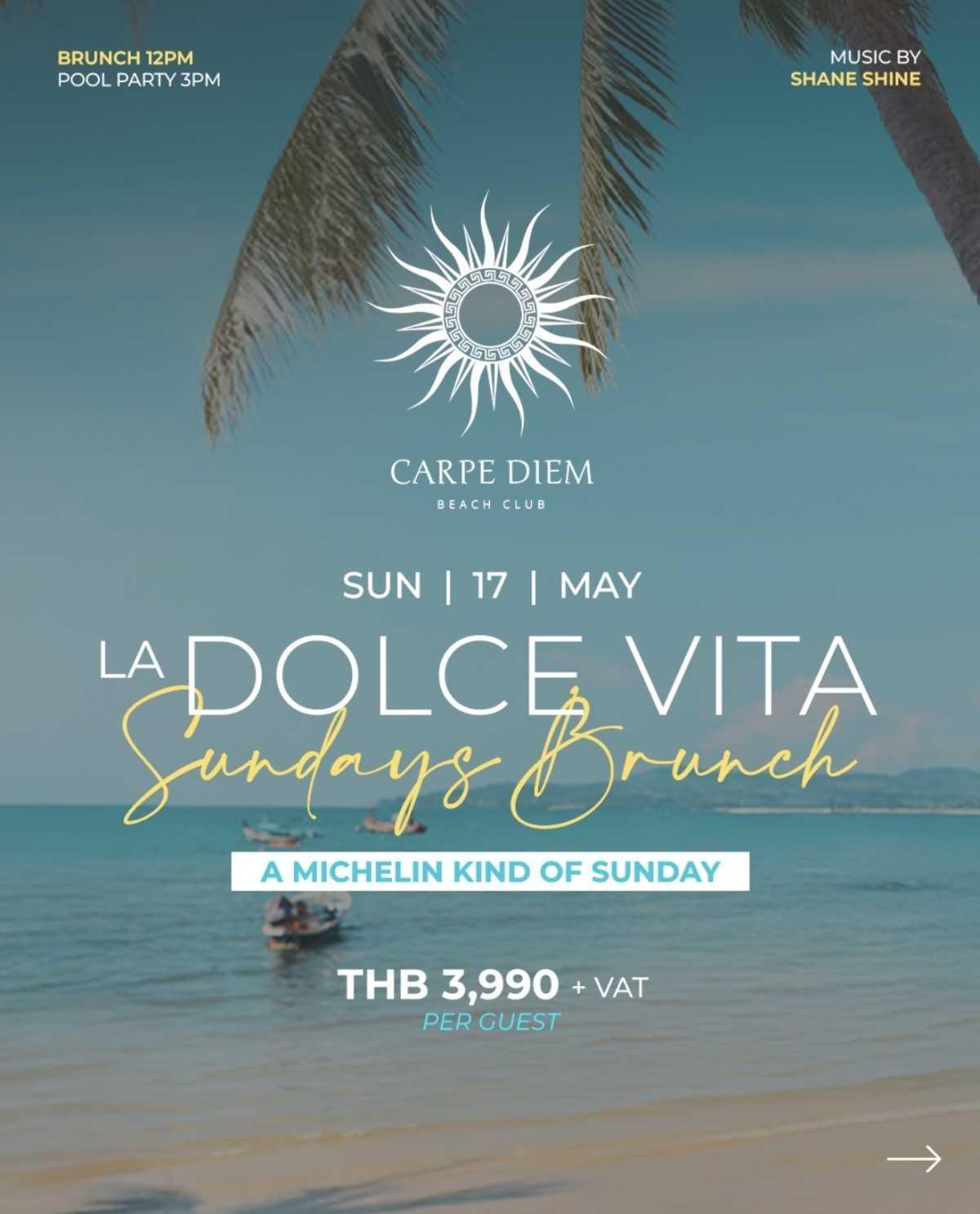 LA DOLCE VITA SUNDAYS BRUNCH AT CARPE DIEM PHUKET 🍷🌴