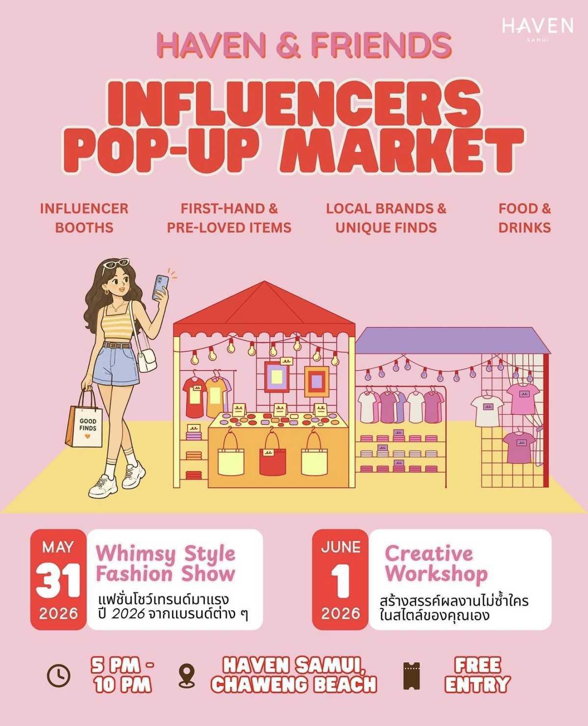 🎀 HAVEN & FRIENDS – Influencers Pop-Up Market