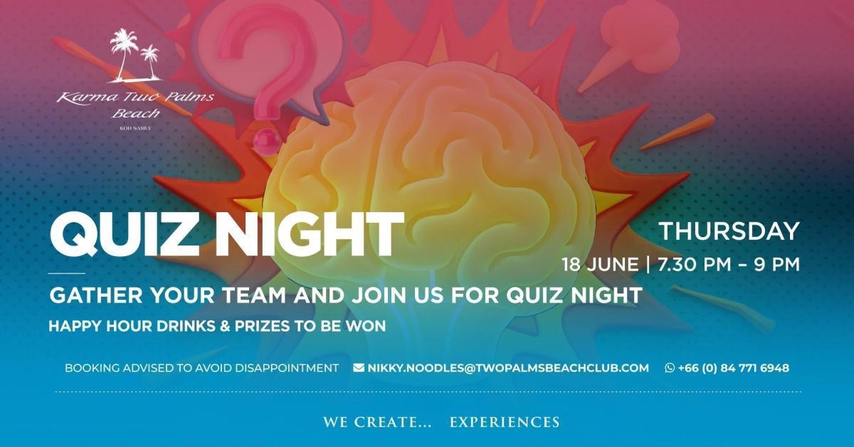 Quiz Night at Karma Two Palms 🧠🍻