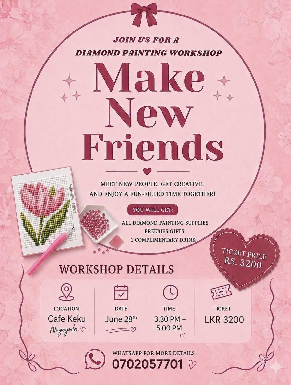 Make New Friends – Diamond Painting Workshop
