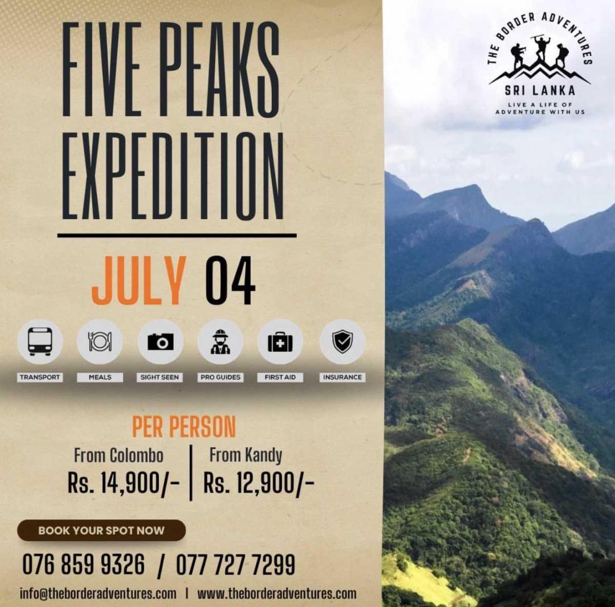 Five Peaks Expedition โฐ๏ธ Five Peaks Expedition โฐ๏ธ